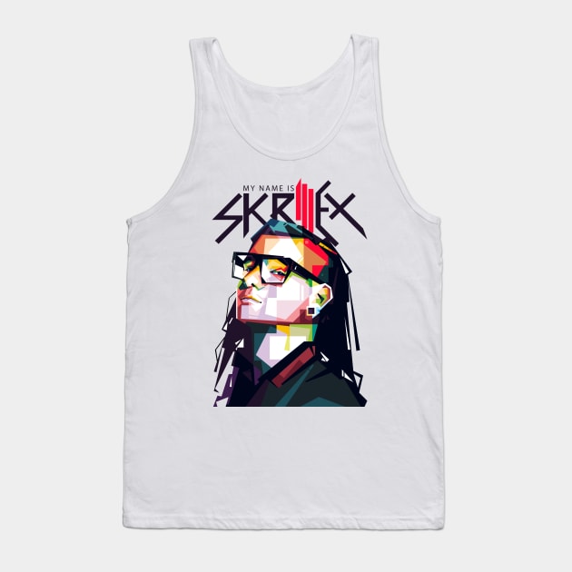 Skrillex Pop Art Tank Top by dsatrio99